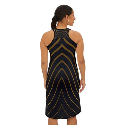 Gold Stripe Women's Dress - Earthbound Pacific