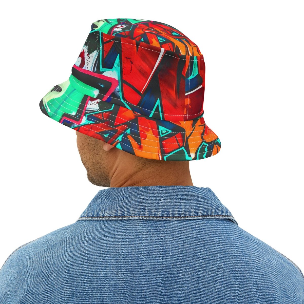 Graffiti Bucket Hat, Street Style Cap, Urban Fashion Accessory, Hip Hop Headwear, Cool Summer Headgear - Earthbound Pacific