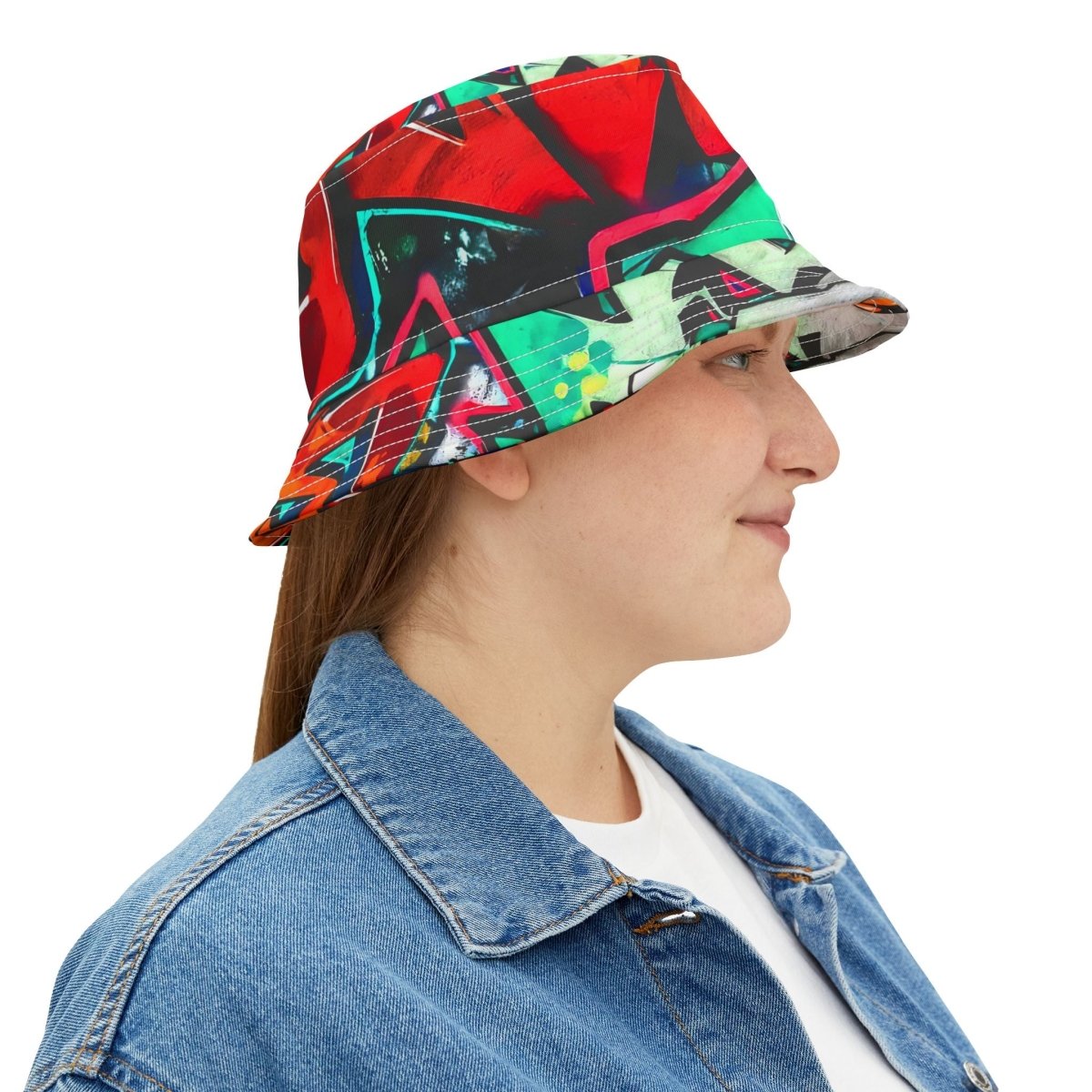 Graffiti Bucket Hat, Street Style Cap, Urban Fashion Accessory, Hip Hop Headwear, Cool Summer Headgear - Earthbound Pacific