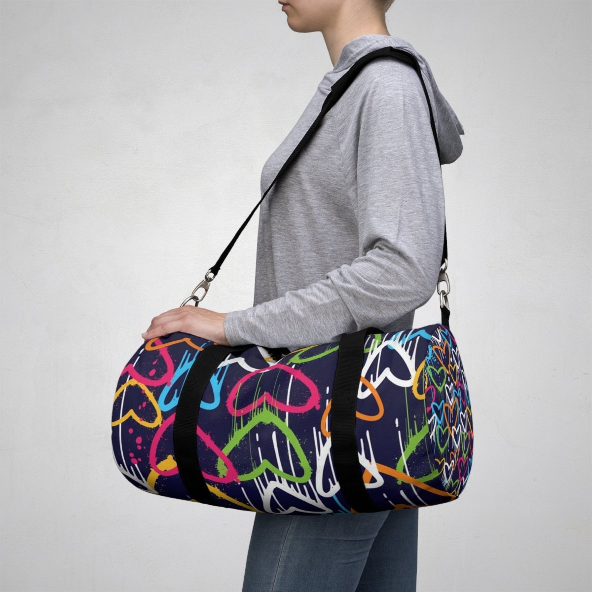 Graffiti Heart Duffel Bag - Colorful Street Art Travel Gym Bag 19910397432456538661 Earthbound Pacific