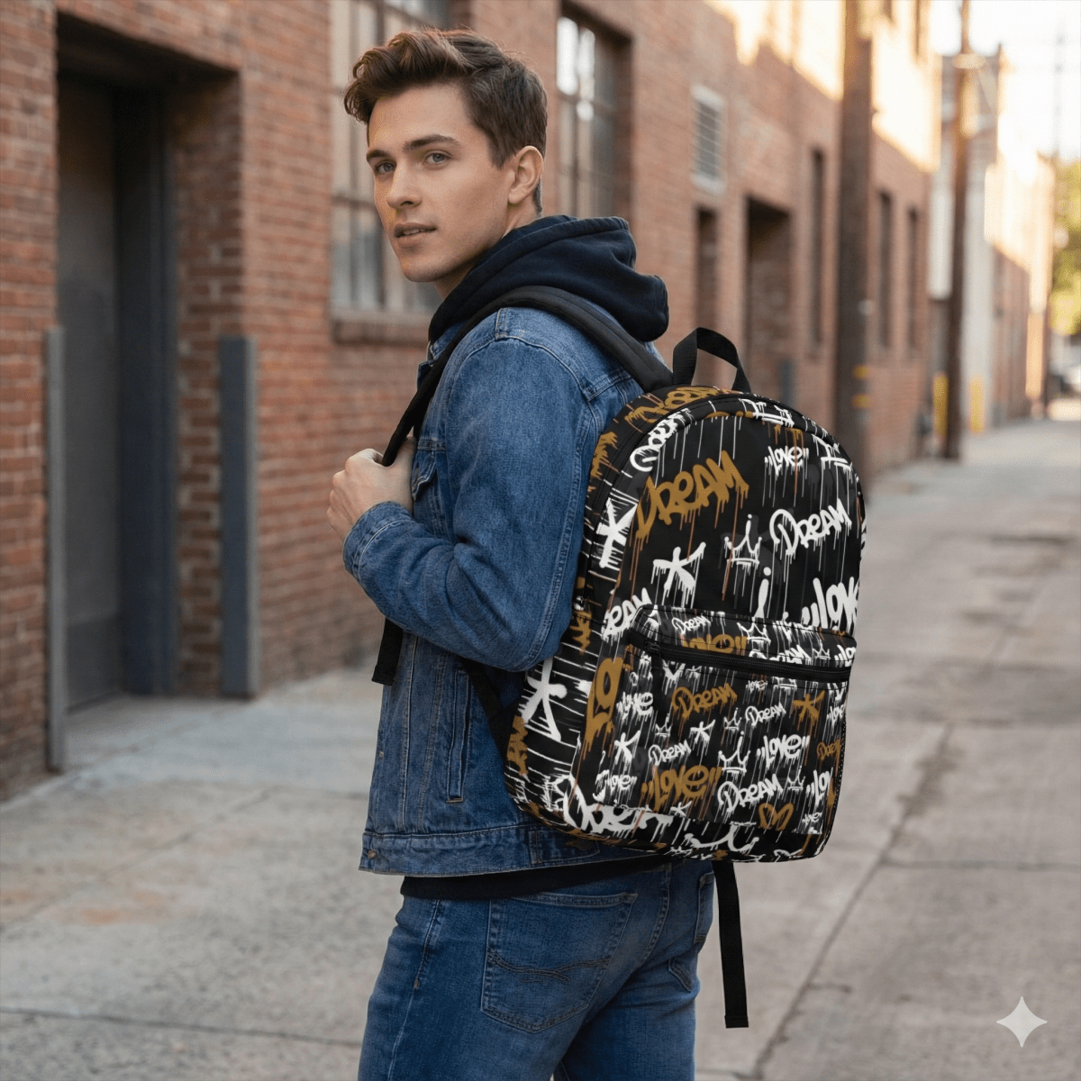 Graffiti Tag Backpack — Urban Street Art Travel Bag 49157436428396161599 Earthbound Pacific