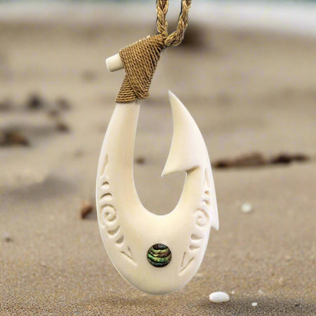 bone maori fish hook Hei Matau Necklace with Scrimshaw and Paua Shell Inlay Earthbound Pacific Black Braided Cord SOUGAYILANG 4 Strands Braided it honors the seafaring Style:Offset Gold Arm / EVA 39mm Ball Power Knob _fgwp_panderra-moss-green-x4-braid-150yds