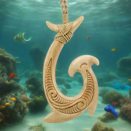 Hammerhead Shark Fish Hook Hei Matau for Safe Journey & Luck
