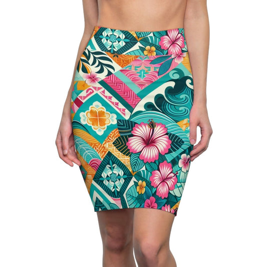 Hawaiian Inspired Multicolor Skirt - Earthbound Pacific