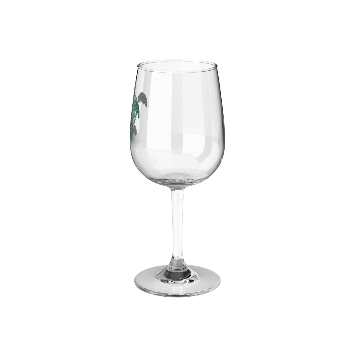 Hawaiian Turtle Custom Wine Glass, 12oz - Earthbound Pacific