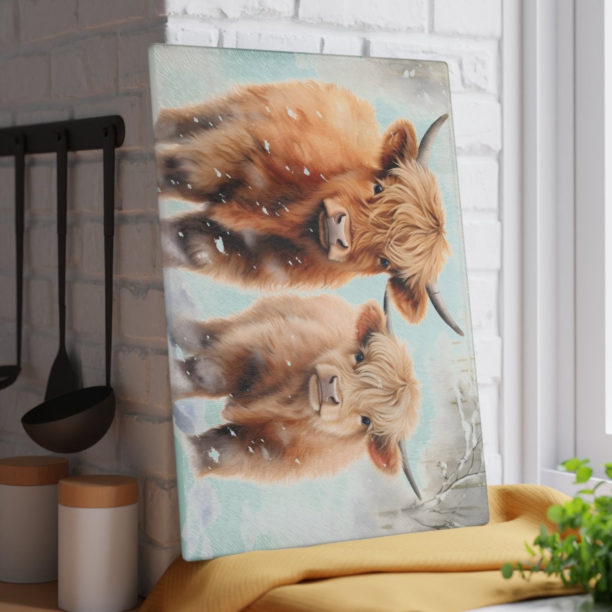 Highland Cattle Glass Cutting Board - Rustic Kitchen Decor for Animal Lovers 18643557832948695658 Earthbound Pacific