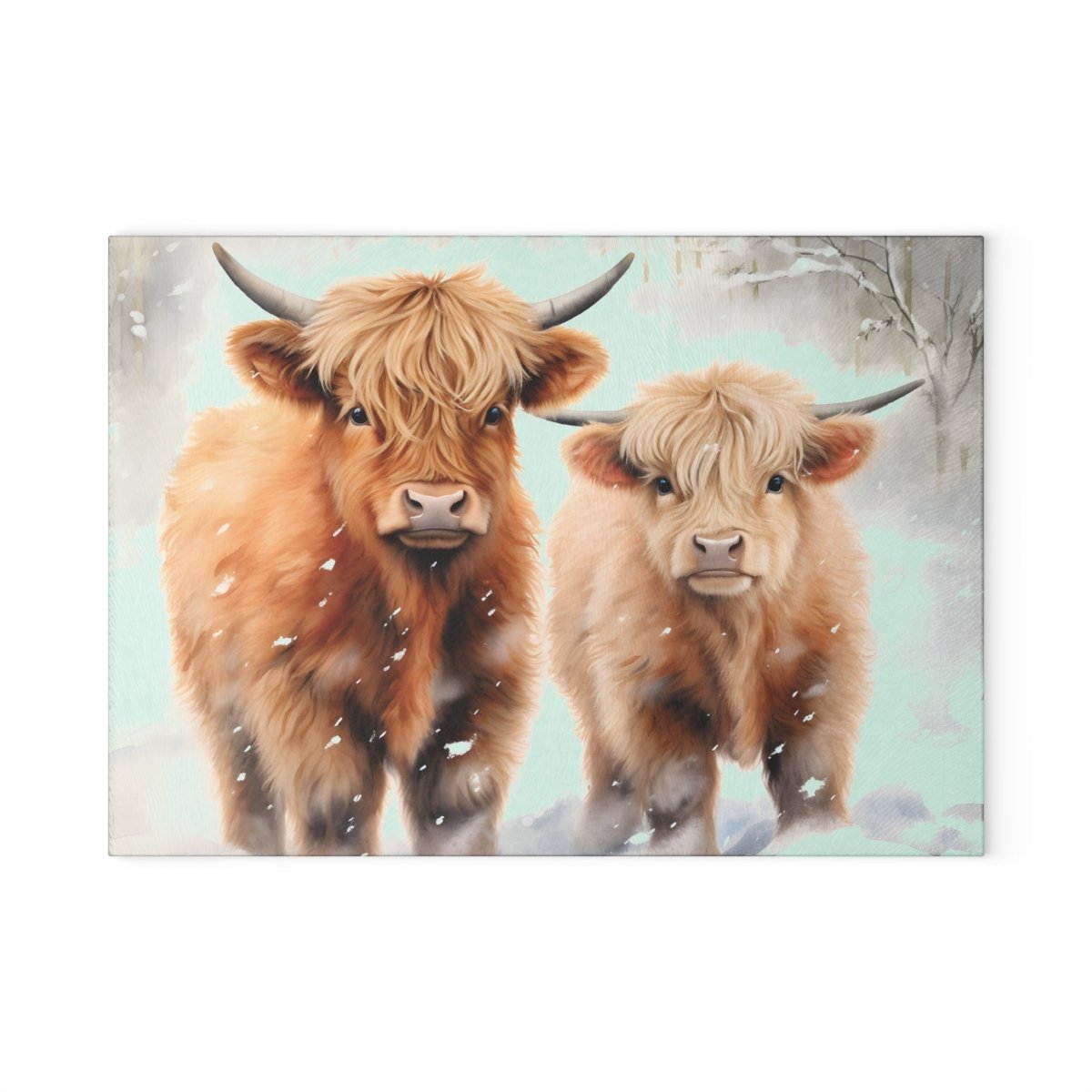 Highland Cattle Glass Cutting Board - Rustic Kitchen Decor for Animal Lovers 28004443483316187693 Earthbound Pacific