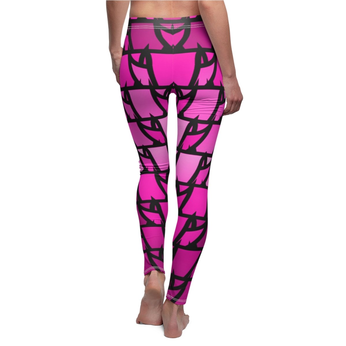 Hot PinkTriangle Geometric design Leggings - Earthbound Pacific