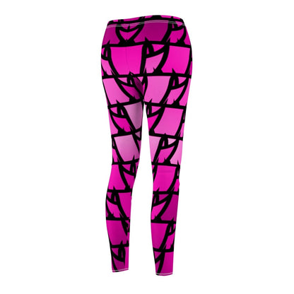 Hot PinkTriangle Geometric design Leggings - Earthbound Pacific