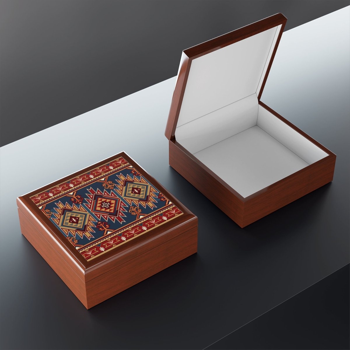 Jewelry Box, Geometric Tribal Design 13761884386394715118 Earthbound Pacific