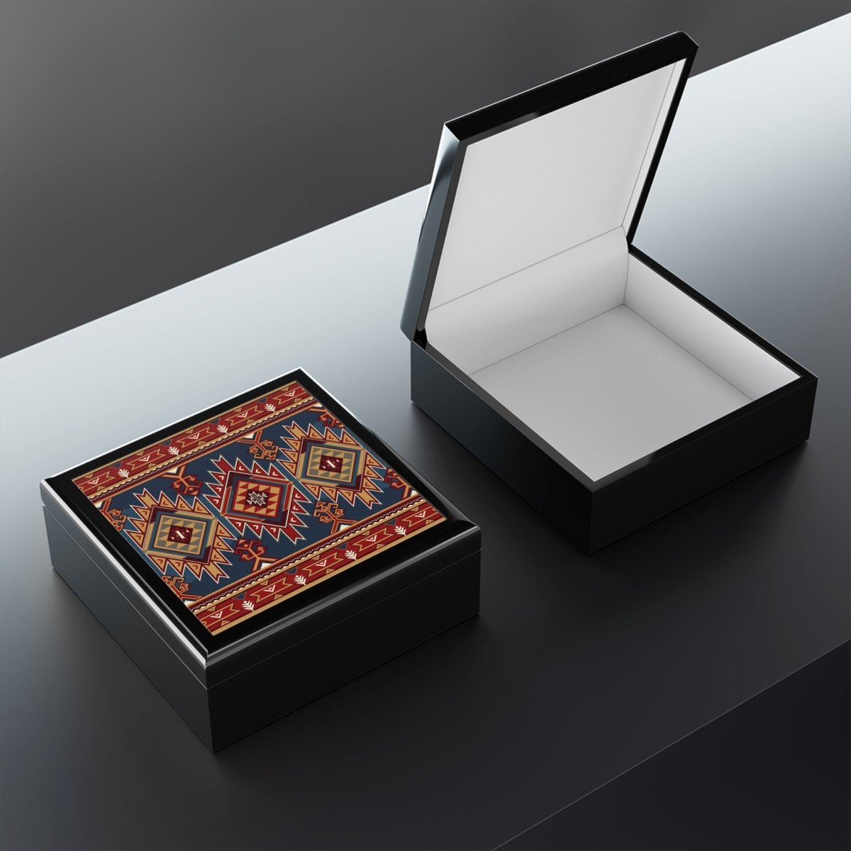 Jewelry Box, Geometric Tribal Design 13761884386394715118 Earthbound Pacific
