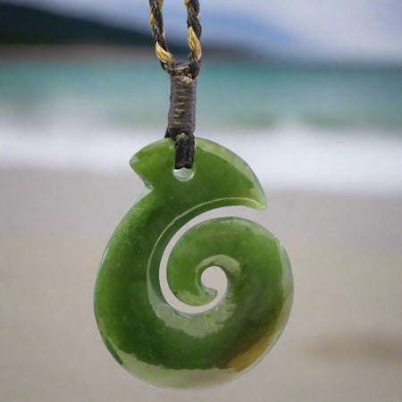 black jademaori fish hook Maori Jade Fish Hook Spiral Necklace