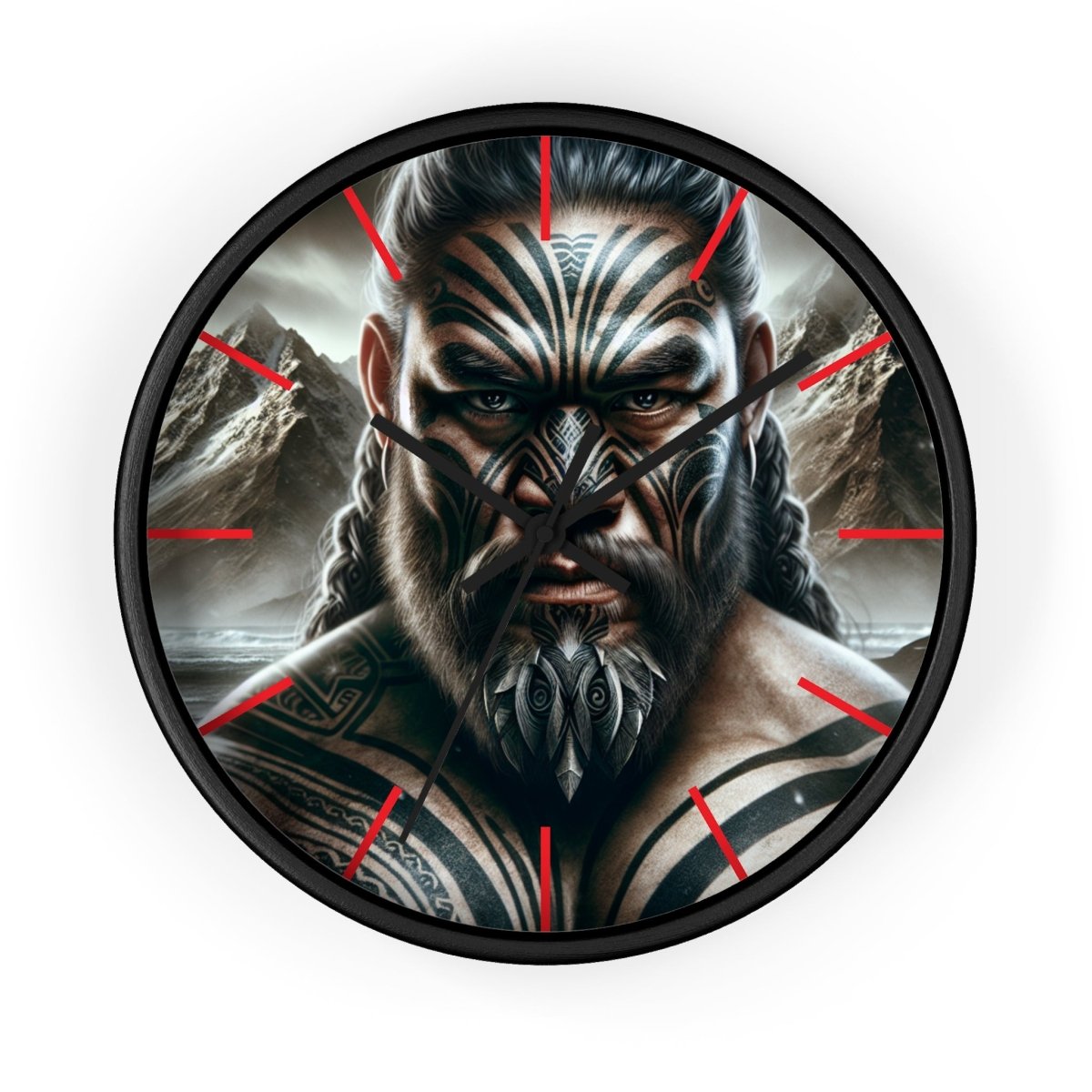 Maori Moko Wall Clock - Earthbound Pacific