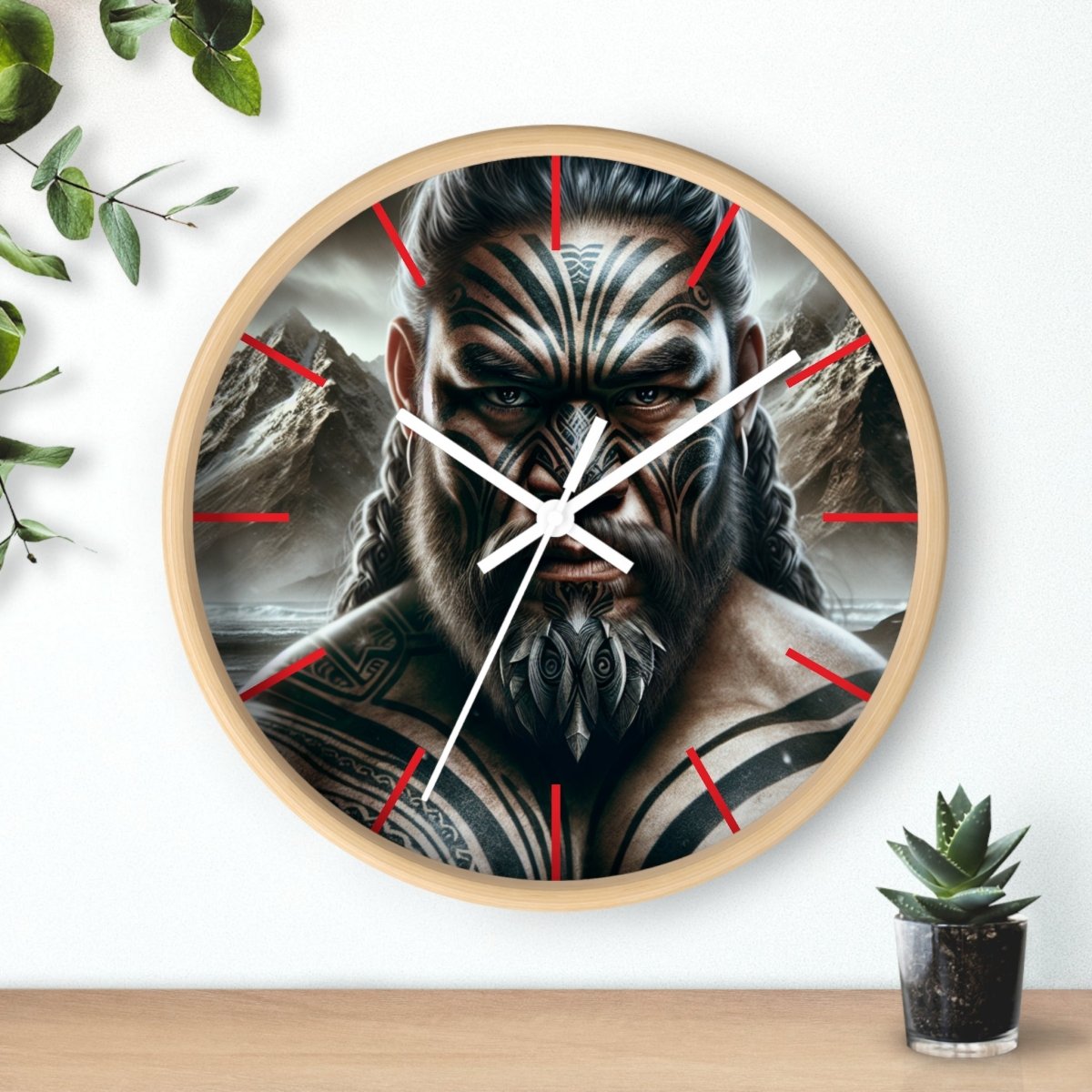 Maori Moko Wall Clock - Earthbound Pacific