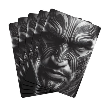 Maori Moku Face Playing cards, Unique playing deck, Custom poker cards, Casino game night supplies, Tribal design cards - Earthbound Pacific