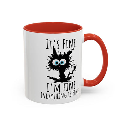 Mug - 'It's Fine I 'm Fine Everything Fine' Designer Accent Coffee Mug (11, 15oz) - Earthbound Pacific