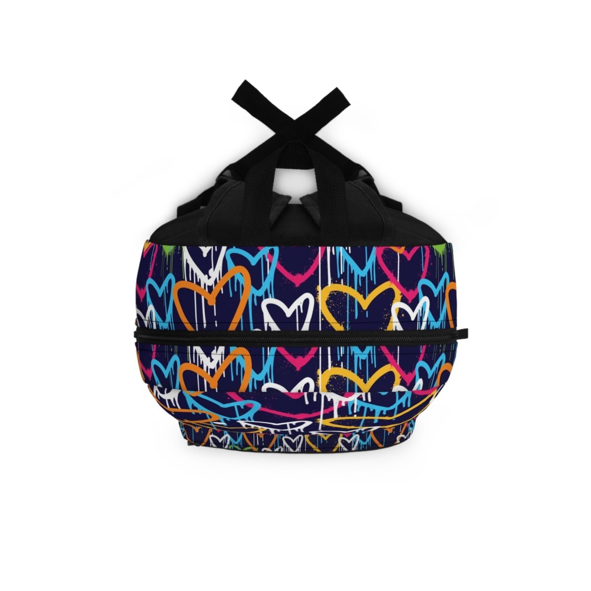 Neon Hearts Backpack — Colorful Graffiti Love Print Backpack 61569968931020348791 Earthbound Pacific
