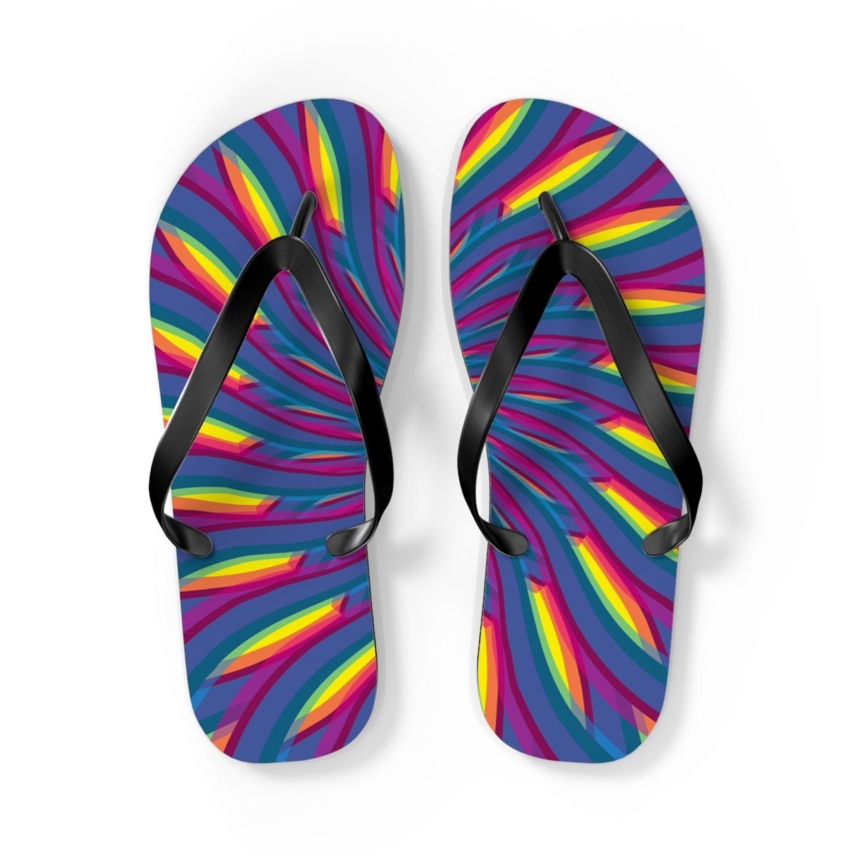 Neon Waves Design Flip Flops 12837028934906534239 Earthbound Pacific