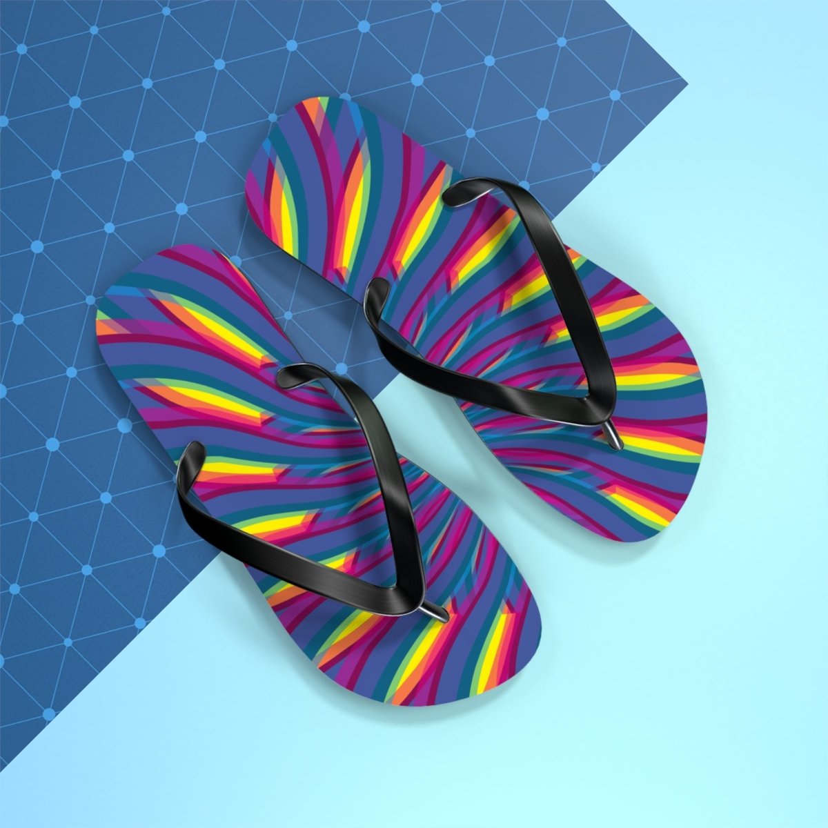 Neon Waves Design Flip Flops 30222639542548142895 Earthbound Pacific