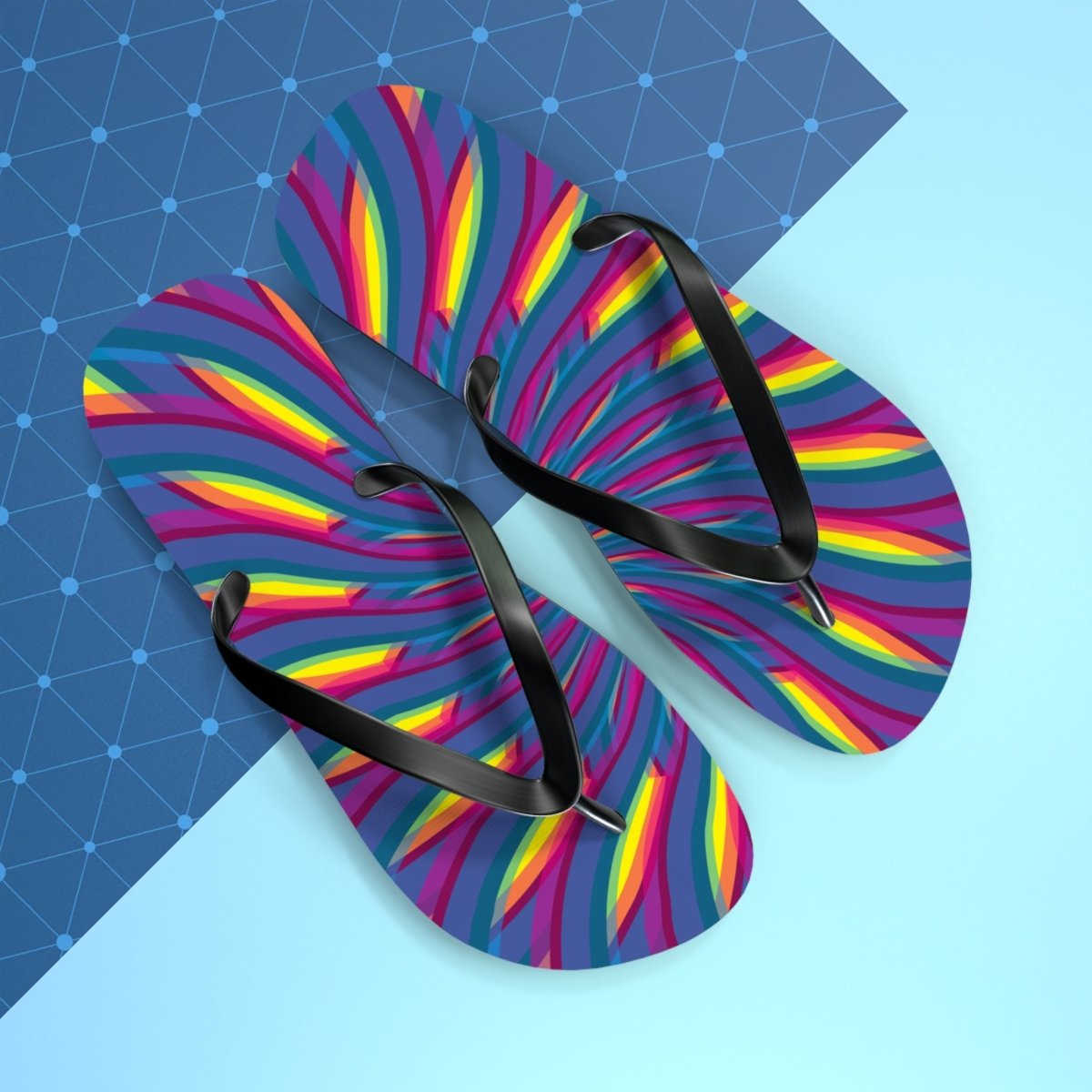 Neon Waves Design Flip Flops 30222639542548142895 Earthbound Pacific