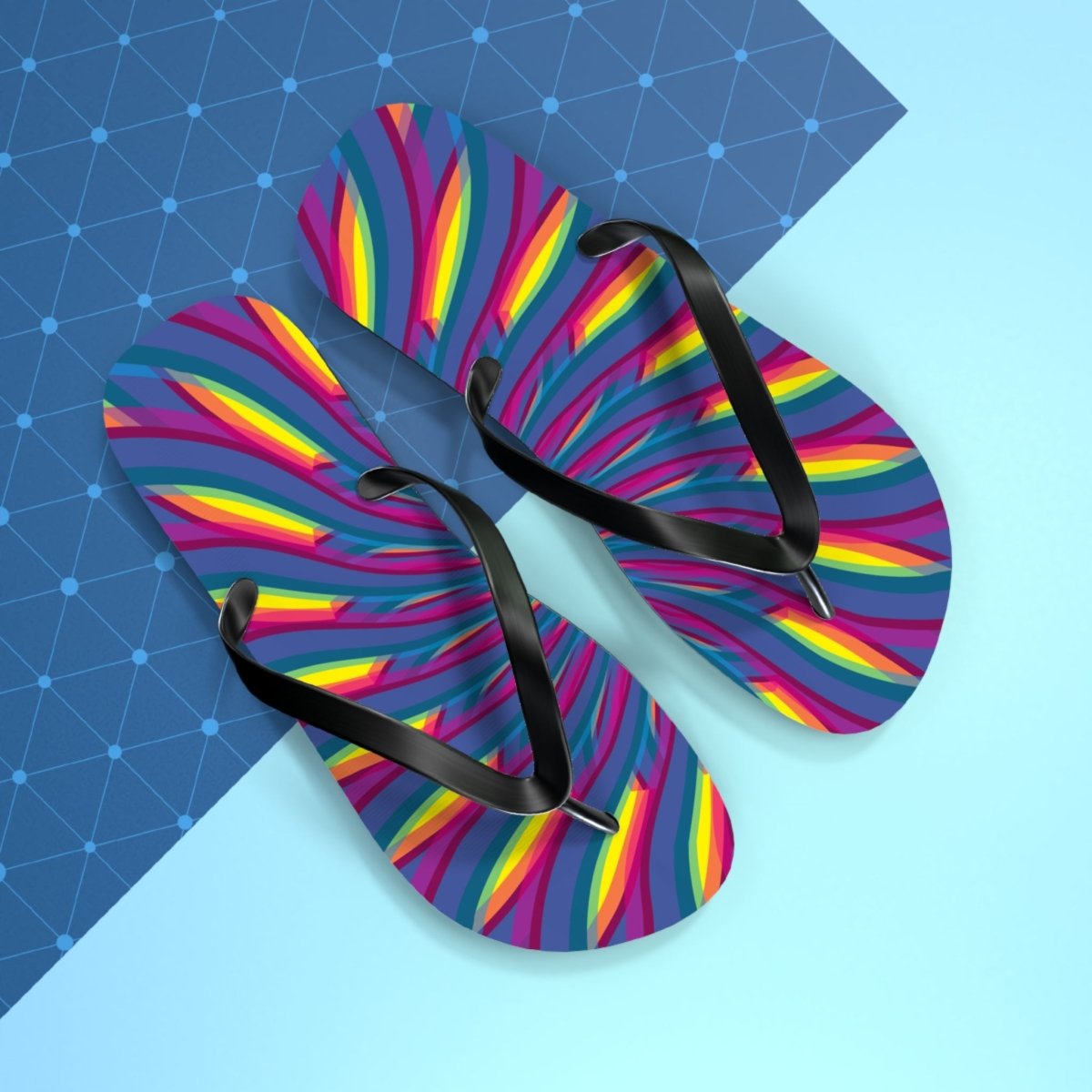 Neon Waves Design Flip Flops 30222639542548142895 Earthbound Pacific