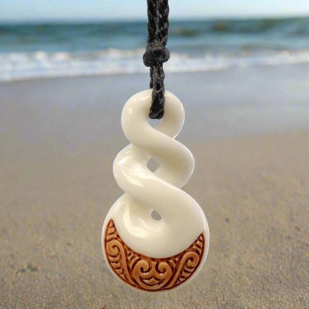 New Zealand Inspired Crescent Moon Infinity Twist Necklace Earthbound ...