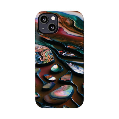 New Zealand - Inspired Phone Case Abalone Paua Shell,Slim iPhone Cover, Protective Case, Unique Gift, Trendy Accessories, - Earthbound Pacific