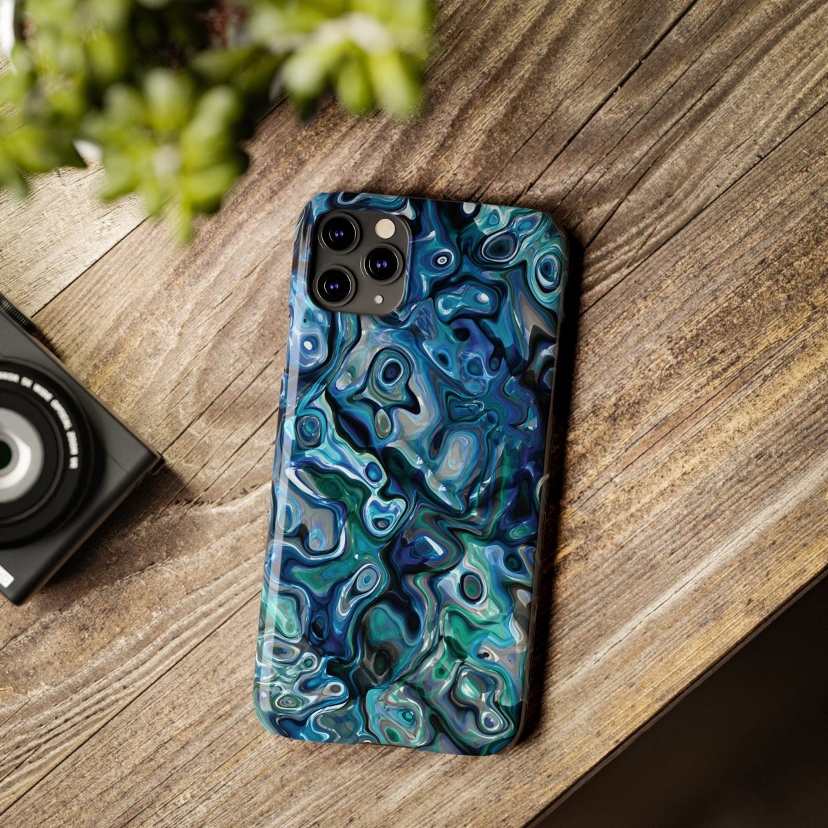 New Zealand - Inspired Phone Case Abalone Paua Shell,Slim iPhone Cover, Protective Case, Unique Gift, Trendy Accessories, - Earthbound Pacific