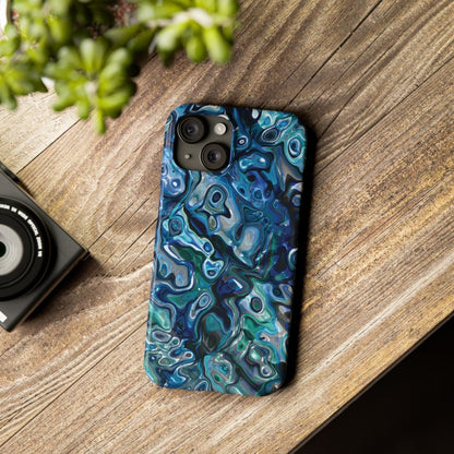 New Zealand - Inspired Phone Case Abalone Paua Shell,Slim iPhone Cover, Protective Case, Unique Gift, Trendy Accessories, - Earthbound Pacific