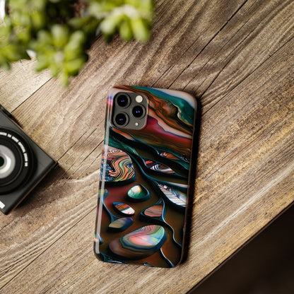 New Zealand - Inspired Phone Case Abalone Paua Shell,Slim iPhone Cover, Protective Case, Unique Gift, Trendy Accessories, - Earthbound Pacific