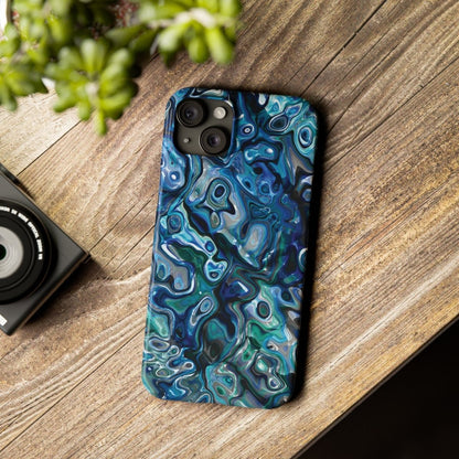 New Zealand - Inspired Phone Case Abalone Paua Shell,Slim iPhone Cover, Protective Case, Unique Gift, Trendy Accessories, - Earthbound Pacific