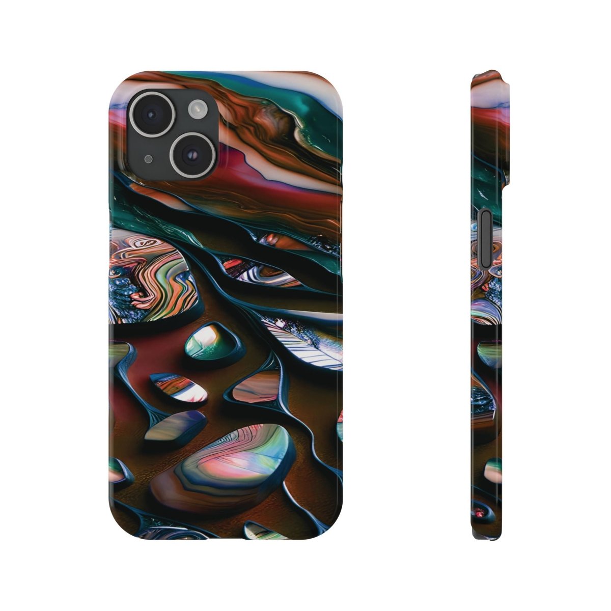 New Zealand - Inspired Phone Case Abalone Paua Shell,Slim iPhone Cover, Protective Case, Unique Gift, Trendy Accessories, - Earthbound Pacific