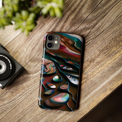 New Zealand - Inspired Phone Case Abalone Paua Shell,Slim iPhone Cover, Protective Case, Unique Gift, Trendy Accessories, - Earthbound Pacific