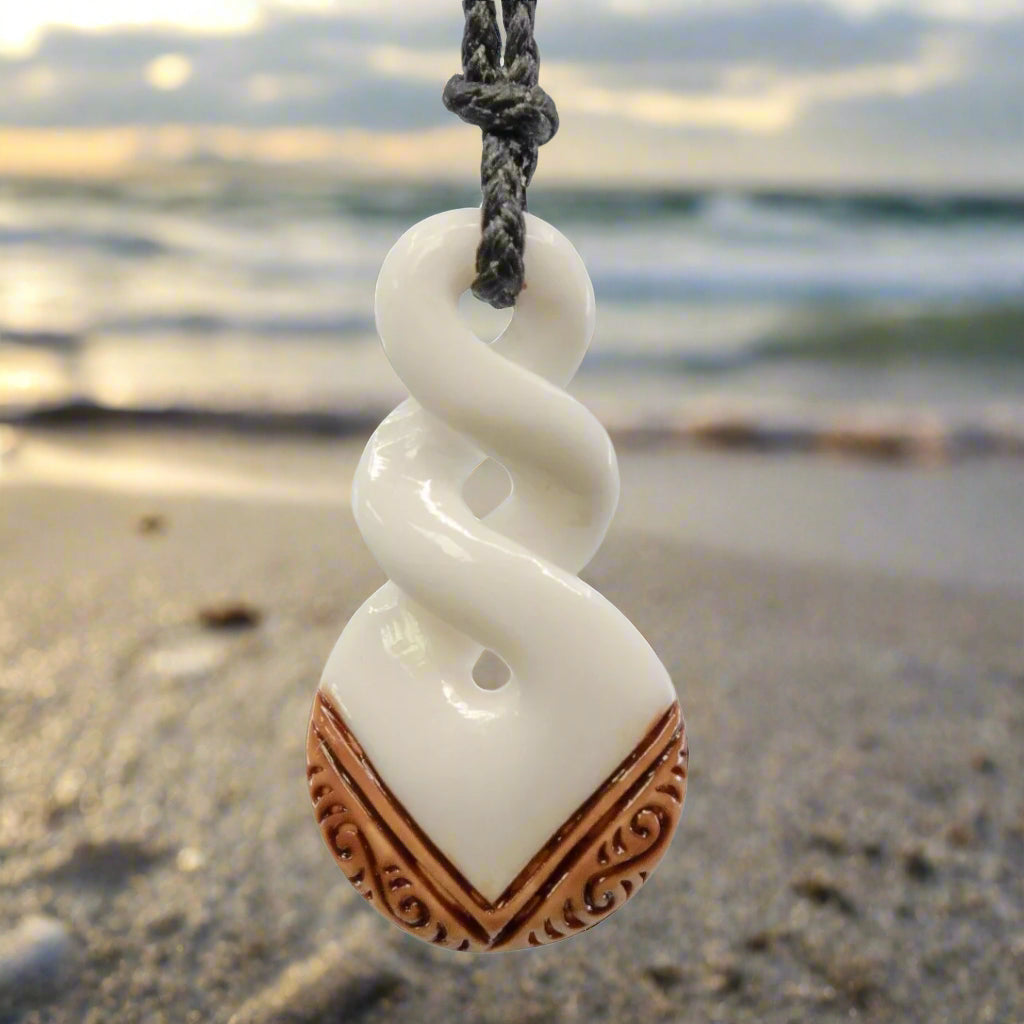 New Zealand Maori Inspired Victory Infinity Twist Necklace WBNFss1 Earthbound Pacific