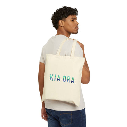 New Zealand Kia Ora Cotton Canvas Tote Bag - Earthbound Pacific