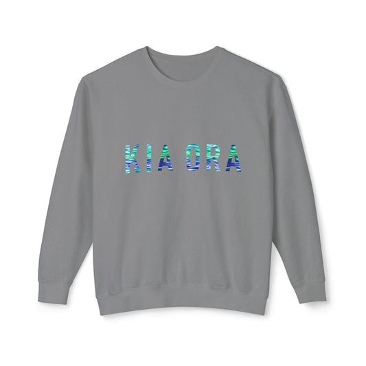 New Zealand "Kia Ora" Custom Unisex Lightweight Crewneck Sweatshirt - Earthbound Pacific