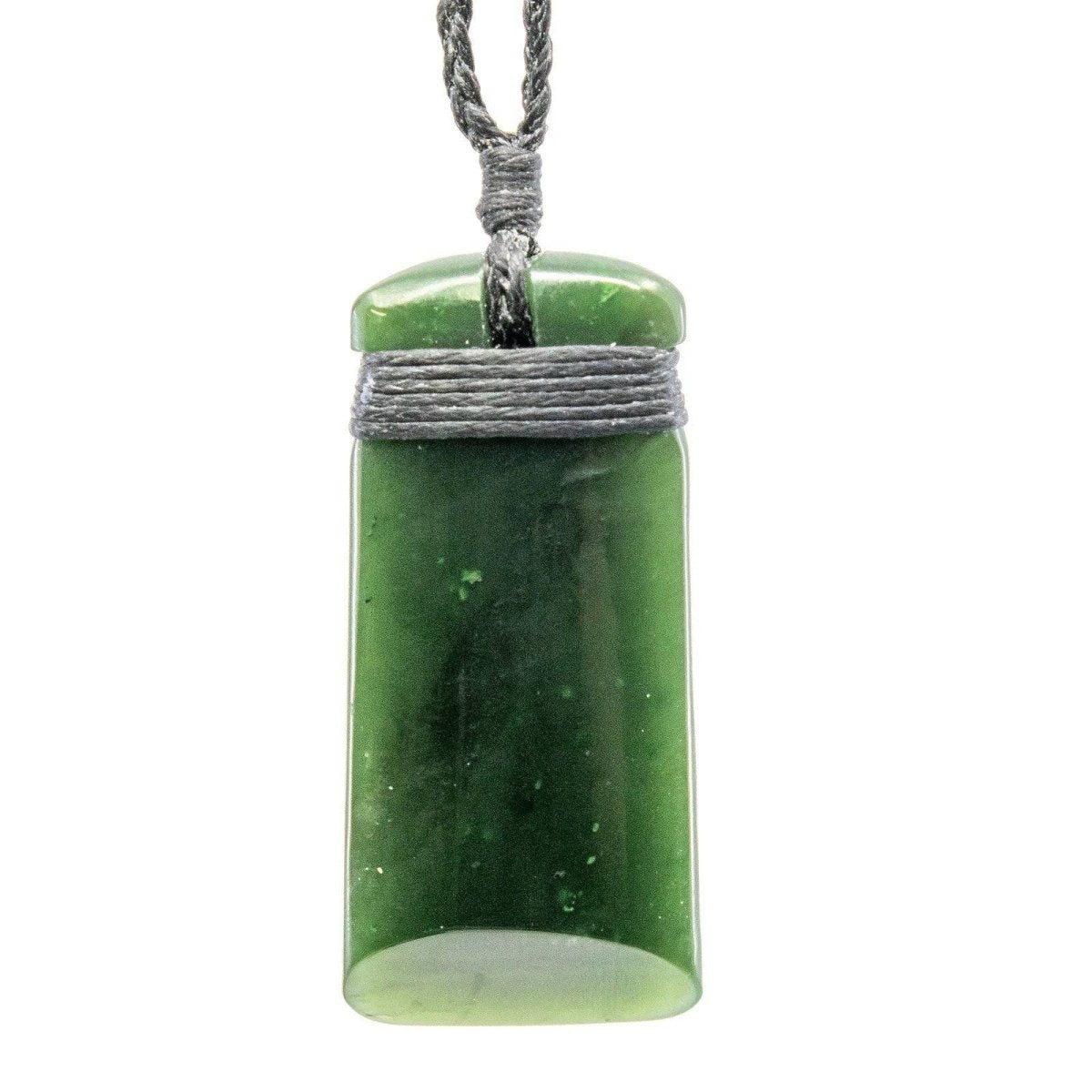 New Zealand Maori Inspired Dark Green Nephrite Jade Toki Necklace - Earthbound Pacific