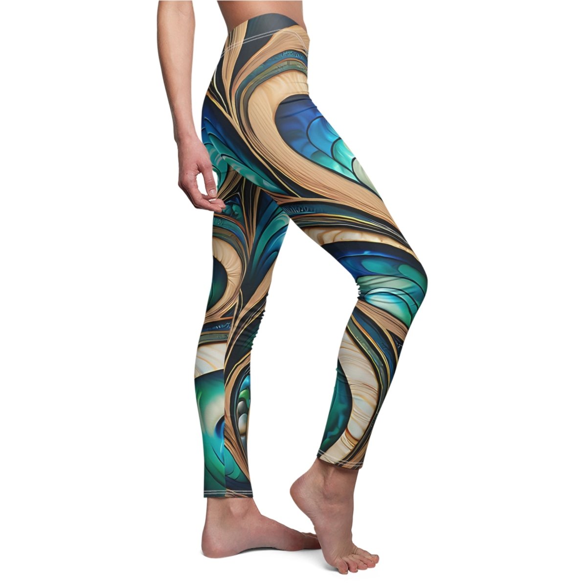 New Zealand Paua Abalone Design Leggings 79280100757702704794 Earthbound Pacific