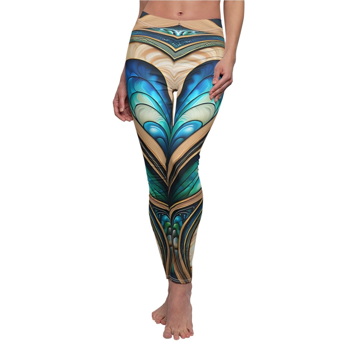 New Zealand Paua Abalone Design Leggings 79280100757702704794 Earthbound Pacific