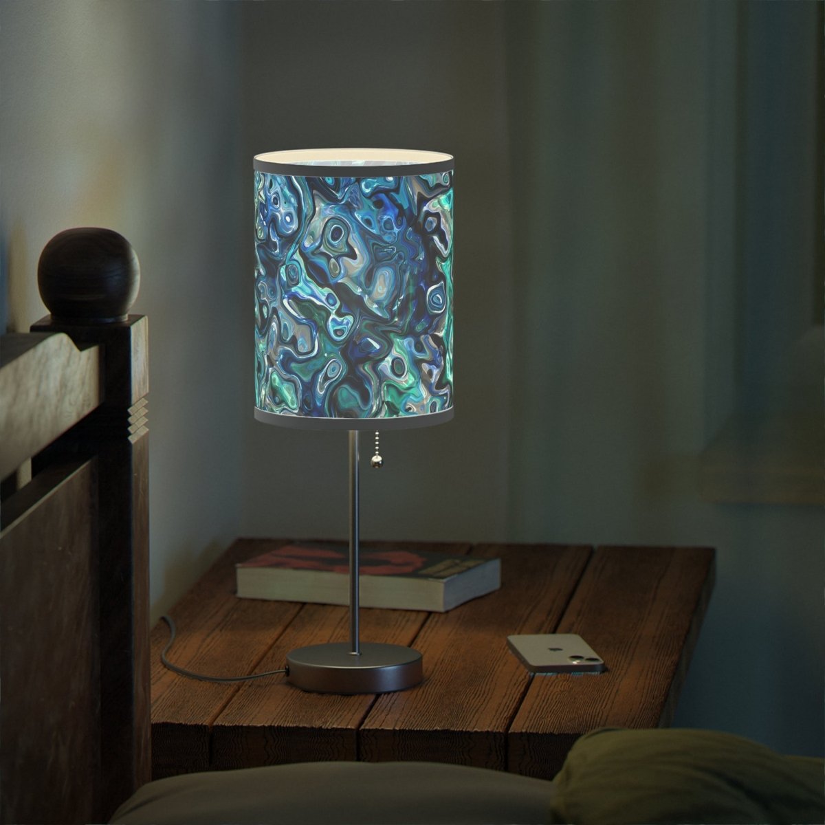 New Zealand Paua Abalone Design Modern Abstract Table Lamp 15051861305263564119 Earthbound Pacific
