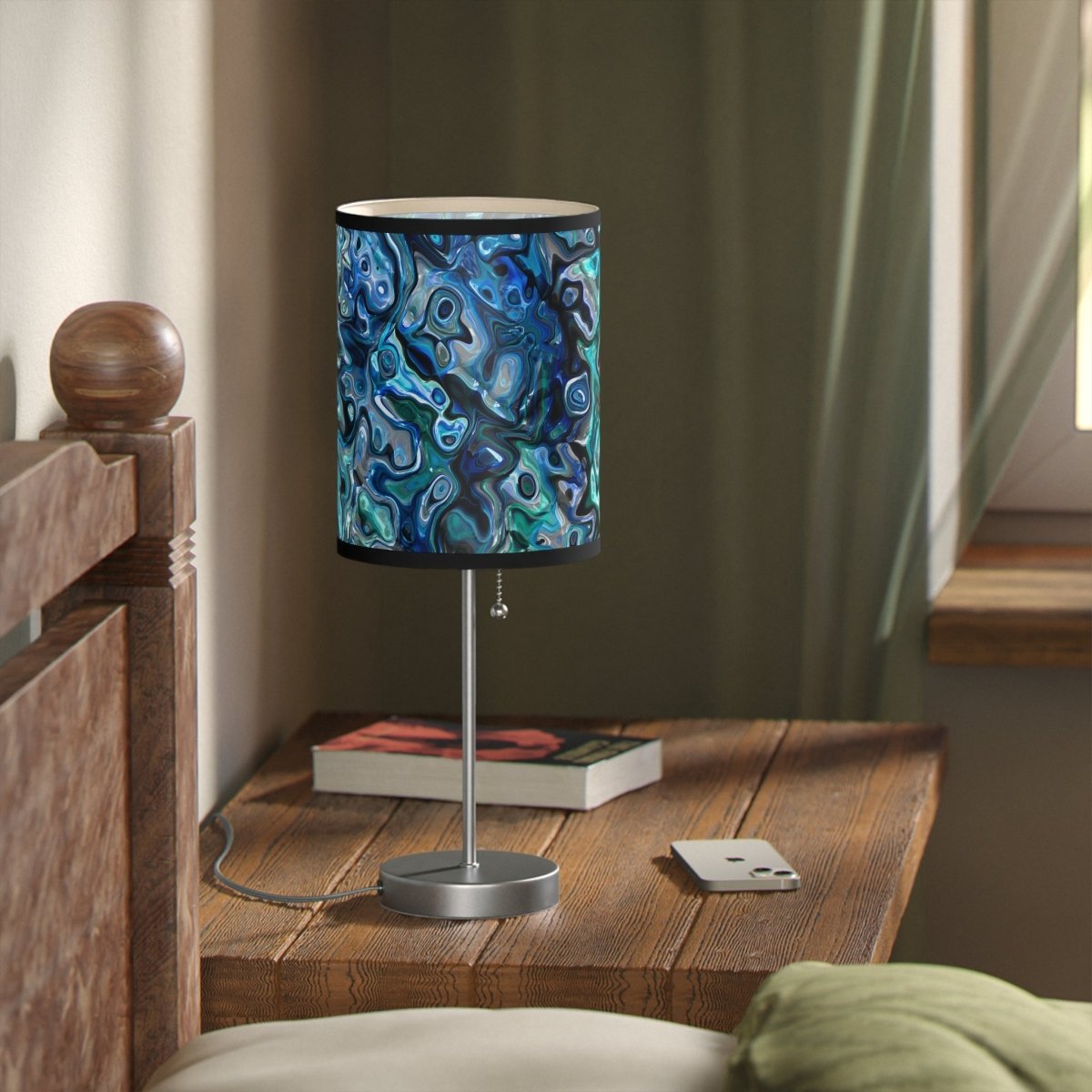 New Zealand Paua Abalone Design Modern Abstract Table Lamp 15051861305263564119 Earthbound Pacific