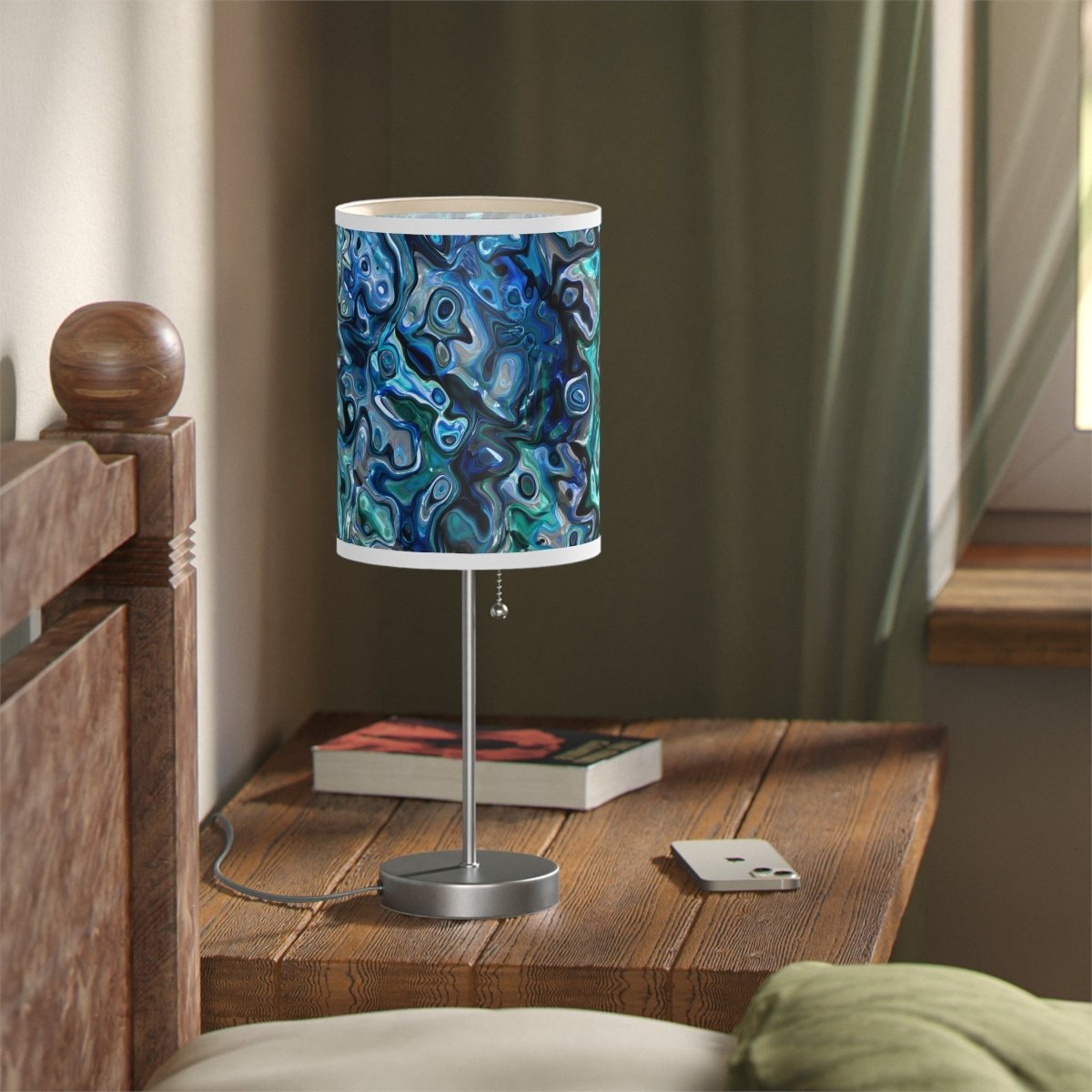 New Zealand Paua Abalone Design Modern Abstract Table Lamp 15051861305263564119 Earthbound Pacific
