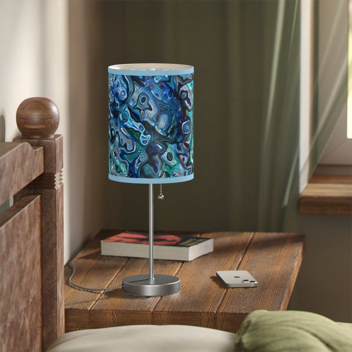 New Zealand Paua Abalone Design Modern Abstract Table Lamp 15051861305263564119 Earthbound Pacific