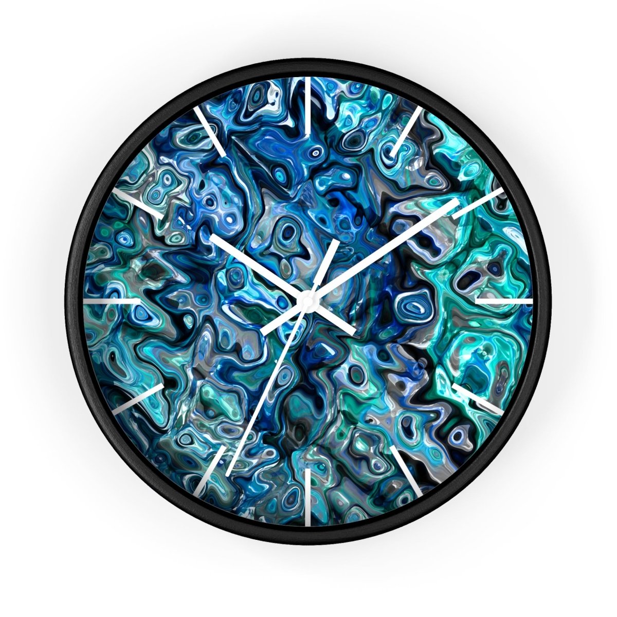 New Zealand Paua Abalone Design Wall Clock 85367637905560085768 Earthbound Pacific
