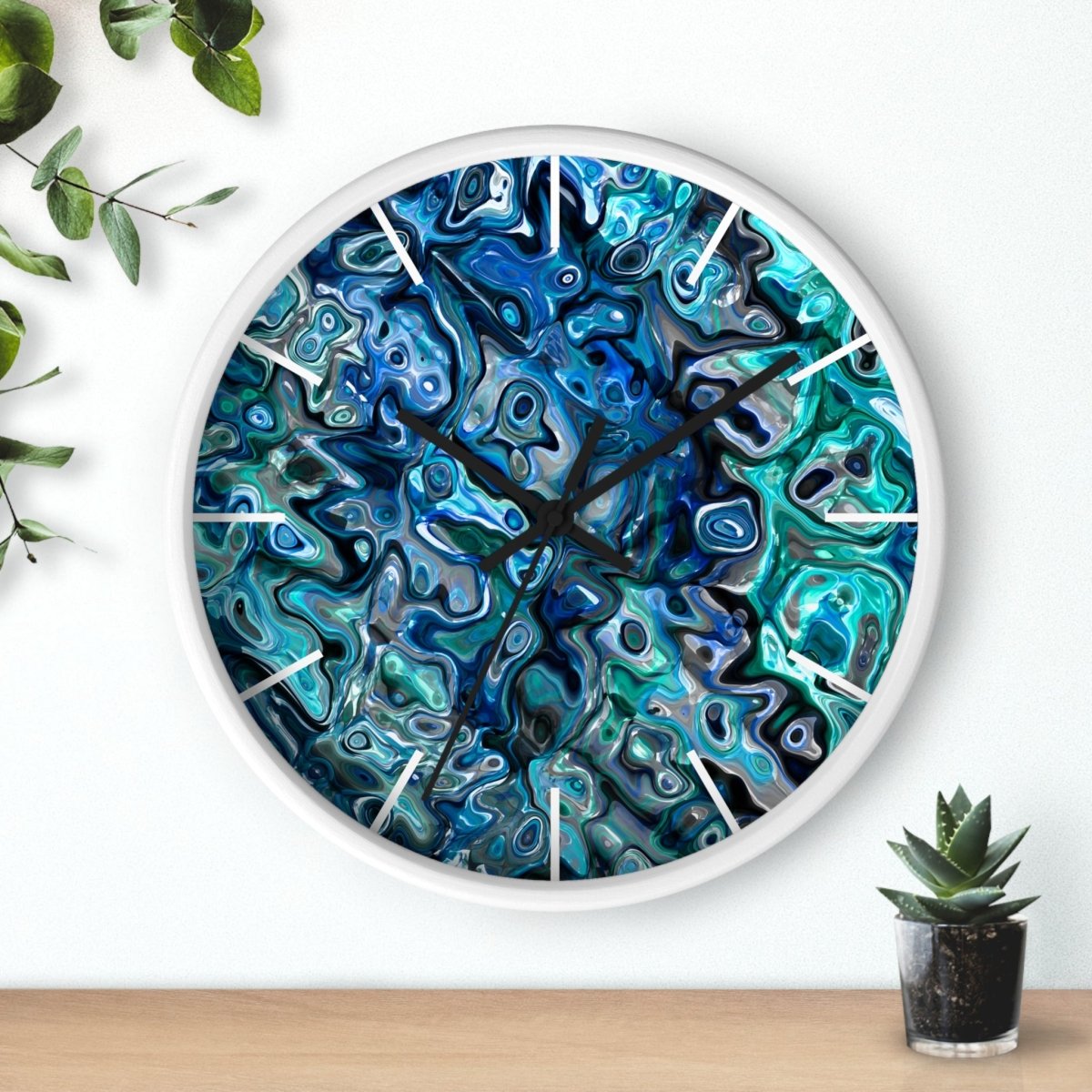 New Zealand Paua Abalone Design Wall Clock 24241828430478528519 Earthbound Pacific