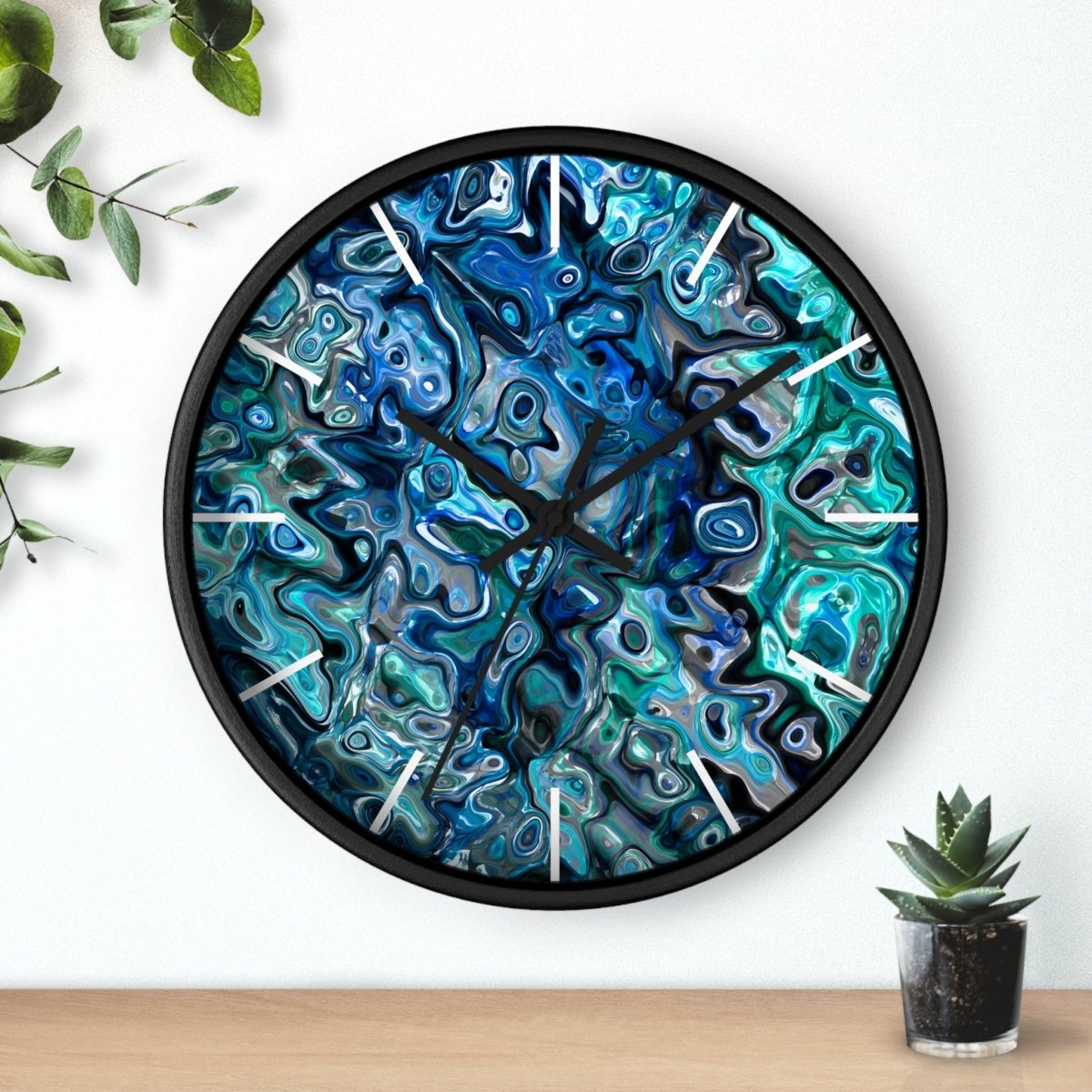 New Zealand Paua Abalone Design Wall Clock 24241828430478528519 Earthbound Pacific