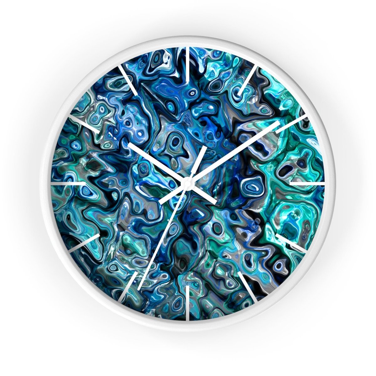 New Zealand Paua Abalone Design Wall Clock 69082575445033149372 Earthbound Pacific