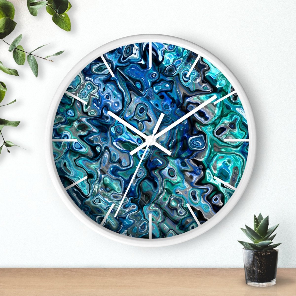 New Zealand Paua Abalone Design Wall Clock 24241828430478528519 Earthbound Pacific