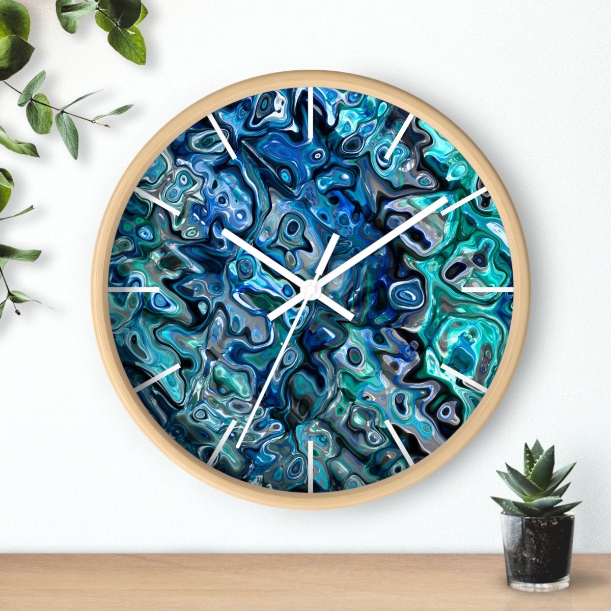 New Zealand Paua Abalone Design Wall Clock 24241828430478528519 Earthbound Pacific