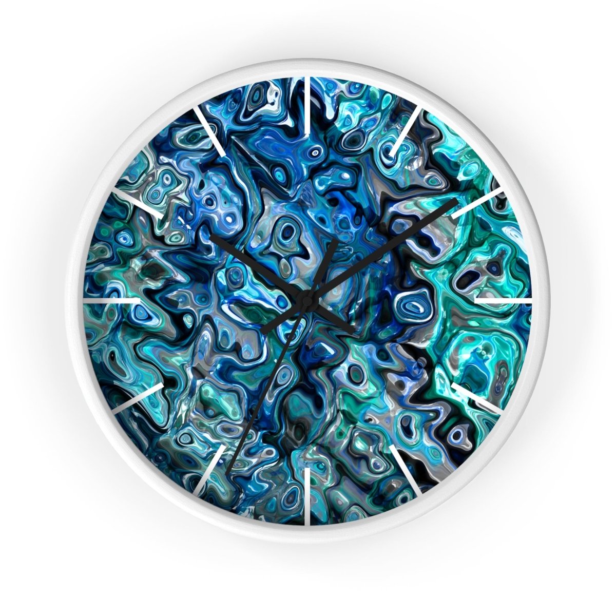 New Zealand Paua Abalone Design Wall Clock 27841688835682602252 Earthbound Pacific